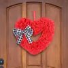 Decoratieve bloemen Hond Kerstkrans Home Zoete Valentijnsdag voor voordeur Hart Valentijn met plaid