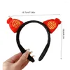 Hair Accessories Red Hairband Year Headband Hoop Headwear Lucky Bag Child Mascot Headdress