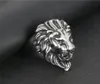 Cluster Rings Mens Skull Punk Signetring Male Big Lion Animal Men039s Fingerring 2022 Men Stainless Steel Ring AccessoriesClu5512774