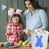 10-delige fluwelen geschenkmand voor Pasen met konijnenoren cartoon snoepzakhandvat kinderpaasfeesthandtas 240218