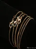 20 pezzi Fashion Box Chain Catene placcate oro 18K Collana in argento puro 925 Catene lunghe Gioielli per bambini Ragazzo Ragazza Donna Uomo 1m4899822