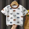 T-shirt 1 2 3 4 5 6 anni T-shirt in cotone per bambini Neonate Neonati maschi Cartoon Manica corta Tees Bambino Carino Top Spedizione gratuita Q240218