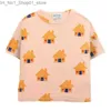 T-shirts Zomer Bobo Merk Kid T-shirts Koreaanse Stijl Kid Cartoon Korte Mouwen Babykleding Mode Kinderen Katoenen Top Pasgeboren Leuke tees Q240218