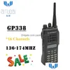 Walkie Talkie remodelado Gp338 Vhf Uhf Rádio analógico 136-174Mhz 450-527Mhz Walkie Talkie 16 canais com níveis de potência ajustáveis1 Dr Dhu2E