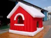 8x5x3.5mH (26x16.5x11.5ft) vente en gros de haute qualité gonflable grotte du Père Noël/maison de Noël/tente de cabine de vacances pour la décoration extérieure