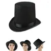 Bérets élégant chapeau de feutre britannique dames carnavals festival magicien avec fleur fedoras casquette pour messieurs