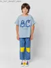 T-shirt Saldi BC SS T-shirt estiva a maniche corte per bambini T-shirt estiva di marca per bambini 23SS Ragazze Ragazzi Abiti firmati T-shirt in cotone Q240218