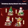Blokken Kerst Streetview-serie Bouwstenen Kerstboom Slee Sneeuwpop Taart Assemblagemodel Bakstenen Speelgoedset Kinderen Vakantiecadeau
