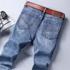 Business-Herren-Jeans, lässig, gerade, Stretch, modisch, klassisch, blaue Arbeits-Denim-Hose, männlich, WTHINLEE-Markenkleidung, Größe 2840 240127