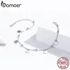 Silver Beads Anklets 925 Sterling Silver Geometric Minimalist Summer Fashion Foot Jewelry Bracelet for Ankle SCT011 240202