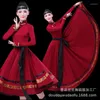 Stage Wear Mongol traditionnel Hanfu Vêtements Costumes nationaux classiques Costume de danse tibétaine Spectacle folklorique minoritaire