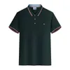 Summer Casual Polos Men Shirt Slim Fit krótkie rękaw 65%bawełniane haft harmontu oddychające miękkie koszule Blaine 240122