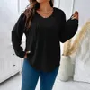 Large Size Tops Women Long Sleeve Loose Hooded Plus Size T -shirt Tee Autumn Winter Solid Pullover Fashion Female Clothing 240130