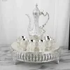 Wine Glasses High-grade Turkish coffee game 6 cups and plates decorated tea set teapot coffee cup home decoration wedding gift. T240218