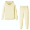 Heren en dames effen kleur lange mouwen hoodies broek herfst winter streetwear bijpassende sets sweatshirts joggingbroek 240119