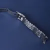 Luxury Style 316L Rostfritt stål Silverjubileum Watch Band Rem -armband Solid Curved End för 22mm Mako Raaa0002L 240125