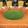 테이블 천 인공 잔디 매트 녹색 가짜 잔디 타일 플레이스 매트 합성 라운드 매트 패치 현실 깔개