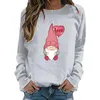 Dameshoodies Ronde hals Lange mouw Valentijnsdag Gedrukt Hoodie Sweatshirt Modieuze losse top Alien Patch