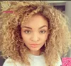 Kinky Curly Blonde Lace Front Human Hair Wig Virgin Brazilian Glueless Full Lace Human Hair Wigs With Baby Hair Color 277462378