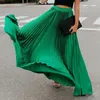 Skirts Women's Large Size High Waisted Pleated Skirt Temperament Solid Colour Long Half Body Fashion Commuter Versatile