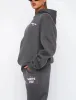 2024 Lente Dames Hoodies Witte Vos Hoodie Sets Sportieve Trui Twee 2-delige Dameskleding Set