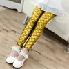 Pantalon pour enfants filles leggings sirène pour enfants coloré pantalon à échelle brillante simulation bébé mignon