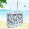 Totes Rubber Beach Shoulder Bag Organizer Luxury Tote Handbag Summer Travel Outdoor Waterproof Large Shopping Storage Basket For WomenH24219