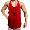 Regatas masculinas musculação top roupas de ginástica muscular sem mangas camisa de malha colete de fitness verão y voltar treino singlets undershirt