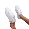 Women Shoes Fashion Summer Casual White Shoes Cutouts Lace Canvas Hollow Breathable Platform Flat Shoes Woman Sneakers 240126