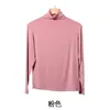 Kvinnors T-shirt 2023 Autumn Winter Trackless High-Neck Modal Solid Color Stor storlek Basskjorta med Top Drop Delivery Otaa7
