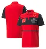 T-shirt de course Formule 1 Nouveau t-shirt de pilote de pilote F1 Red Team F1 Fans Racer Polo Casual Polo T-shirt à manches longues Summer
