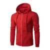 Fashion Hoodies Men Male Sweatshirt Jacket Long Sleeve Outwear Running Simple Solid Color Sports Winter Zip Up 240123