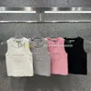 クイック乾燥タンクのトップ女性レタープリントベストデザイナークルーネックベストノースリーブスポーツTシャツ