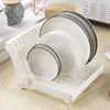 Kitchen Storage Foldable Dish Drain Rack Household Racks For Tableware Utensil Holder Drainers Bowl Drying Dishes Cutlery