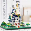 كتل القلعة لبنات البناء Toy DIY City Model Set Fairy Tale Tale Princess Castle Model Bricks Creative Ornaments Children Christmas Gift