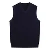 Fashion Pure Cashmere Male Autumn Thickened Sweater V-neck Casual Computer Knitted Thick Vest Sleeveless Plus Size S-5XL6XL 240129