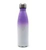 DIY Sublimation 17oz Cola Bottle with Gradient Color 500ml Stainless Steel Cola Shaped Water Bottles Double Walled Insulated Flasks 570Q