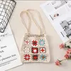 Totes Boemain Crocet Women Soulder Bags Granny Square Tote Bag Casual Knied andbags andmade Woven Summer Beac Small PurseH24218