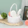 10PC Pasqua Decorativo Cartone Animato Orecchio di Coniglio Cestino Fluffy Frilled Scintillante Borsa di Caramelle Trasparente Borsa per Bambini Regali Festa di Pasqua 240218