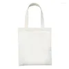 Sacs de courses décontractés, sac à bandoulière simple, impression de dessin animé, mode Harajuku plage voyage blanc, sac à main en toile pliable Canva