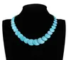 Jiasha women039s jewelry national style Turquoise short Beaded Necklace3774159