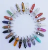 Natural Stone Crystal Pillar Pendants Necklaces Beads For Making Jewelry Fashion Mixed Charm Point Pendant 24pcs Lot Accessories1847782