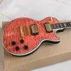 Elektrische gitaar G CUSTOM Transparante Water Ripple Rode Mahonie Body Palissander toets Ondersteuning Maatwerk Freeshipping