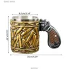 Tumblers 1st 400 ml Gun Ammo Bullet Cup Unique Western Revolver Round Shells Coffee Cup Beer Mug Collection Gift Dropshipping Gold T240218