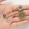 Moslim Islam Arabisch Vier Korah Sutra Fatima Turkije Boze Oog Rvs Broche Pins Religieuze Stijl Amulet Sieraden 230920