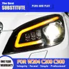 Acessórios do carro luz de circulação diurna streamer sinal de volta para mercedes benz w204 led conjunto do farol 07-11 peças de automóvel lâmpada principal