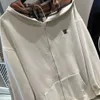 Mode kvinnor hoodie designer hoodies womens brev broderi grafisk huva tröja avslappnad lös fast färg randad fodrad kofta jacka