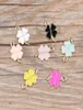 Bulk 200pcslot Clover Charms Pendants 12x19mm Bracelet Charms Enamel Clover Pendants 7 Colors DIY craft making9164184