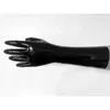 Latex Gloves Sexy Black Short Rubber Gloves Adult Unisex Seamless Gloves One-time molding 240127