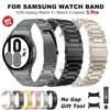 Watch Bands 20mm Solid Metal Strap For Samsung Galaxy 5 40/44mm Pro 45mm Curved End Stainless Steel Band 4 Classic 46mm 42mm